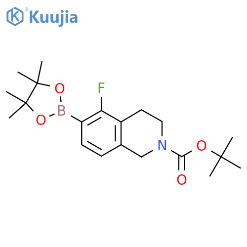 2-Boc-5-Fluoro-1,2,3,4-tetrahydro-isoquinoline-6-boronic acid pinacol ester structure
