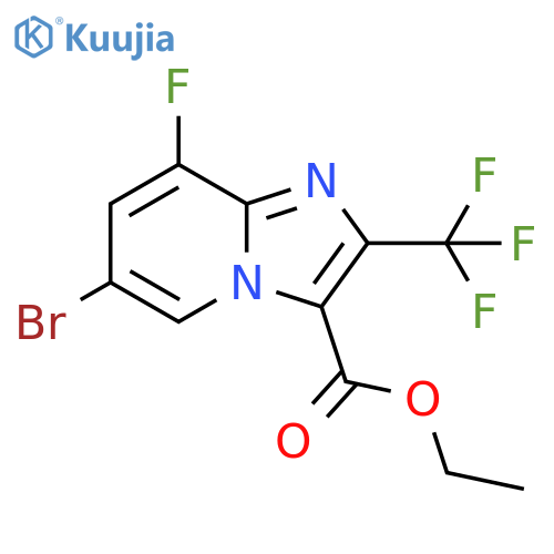 Ethyl 6-bromo-8-fluoro-2-(trifluoromethyl)imidazo[1,2-a]pyridine-3-carboxylate structure
