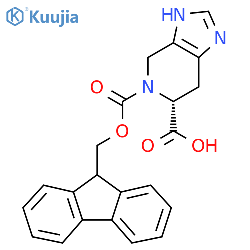 (6R)-5-{[(9H-fluoren-9-yl)methoxy]carbonyl}-1H,4H,5H,6H,7H-imidazo[4,5-c]pyridine-6-carboxylic acid structure