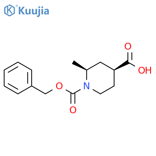 1,4-Piperidinedicarboxylic acid, 2-methyl-, 1-(phenylmethyl) ester, (2S,4S)- structure