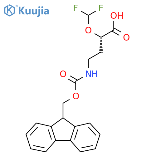 (2S)-2-(difluoromethoxy)-4-({(9H-fluoren-9-yl)methoxycarbonyl}amino)butanoic acid structure