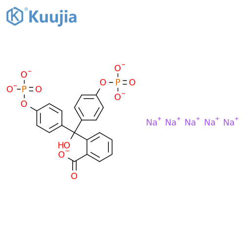 Pentasodium 2-(oxidobis(4-(phosphonnatooxy)phenyl)methyl)benzoate structure