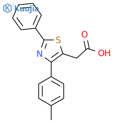 2-4-(4-Methylphenyl)-2-phenyl-1,3-thiazol-5-ylacetic Acid structure