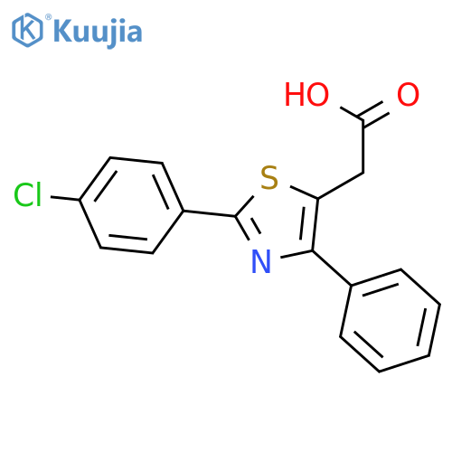 2-2-(4-Chlorophenyl)-4-phenyl-1,3-thiazol-5-yl-acetic Acid structure