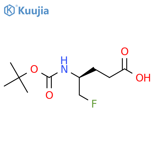(4S)-4-{(tert-butoxy)carbonylamino}-5-fluoropentanoic acid structure