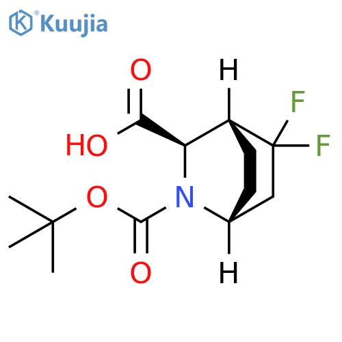 (1R,3R,4R)-2-tert-butoxycarbonyl-5,5-difluoro-2-azabicyclo[2.2.2]octane-3-carboxylic acid structure