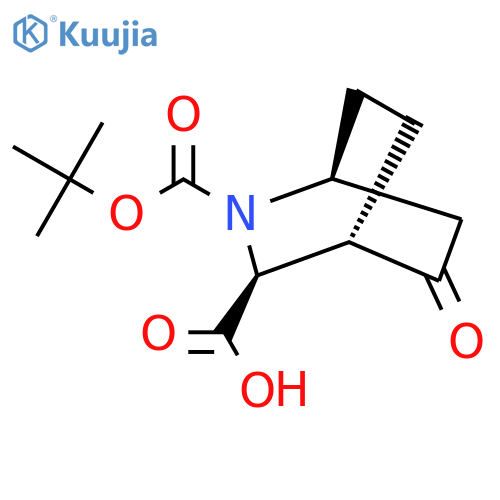 (1S,3S,4S)-2-tert-butoxycarbonyl-5-oxo-2-azabicyclo[2.2.2]octane-3-carboxylic acid structure