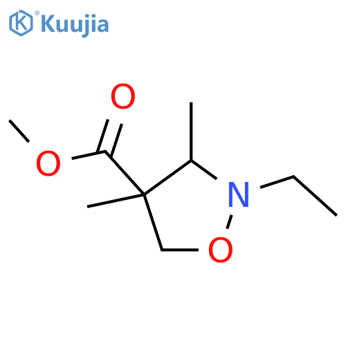 4-Isoxazolidinecarboxylicacid, 2-ethyl-3,4-dimethyl-, methyl ester structure