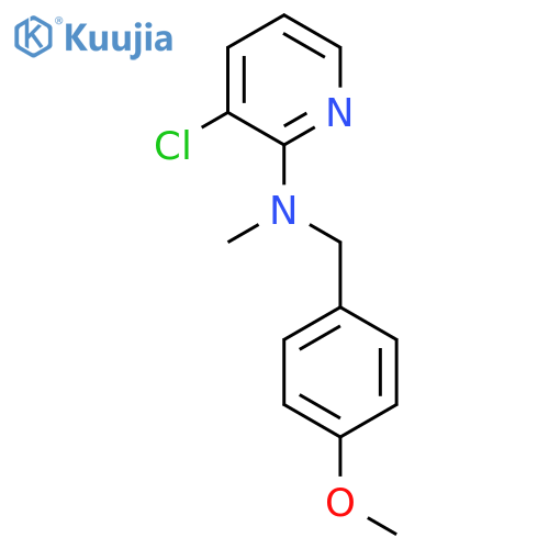 3-chloro-N-[(4-methoxyphenyl)methyl]-N-methylpyridin-2-amine structure