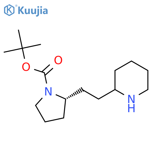 tert-butyl (2S)-2-2-(piperidin-2-yl)ethylpyrrolidine-1-carboxylate structure