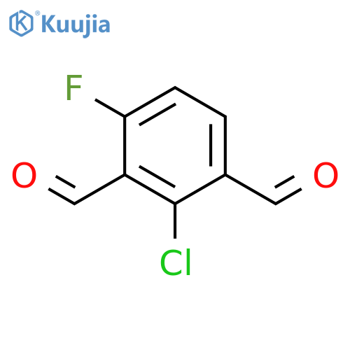 2-chloro-4-fluorobenzene-1,3-dicarbaldehyde structure