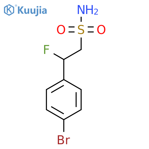 2-(4-bromophenyl)-2-fluoroethane-1-sulfonamide structure