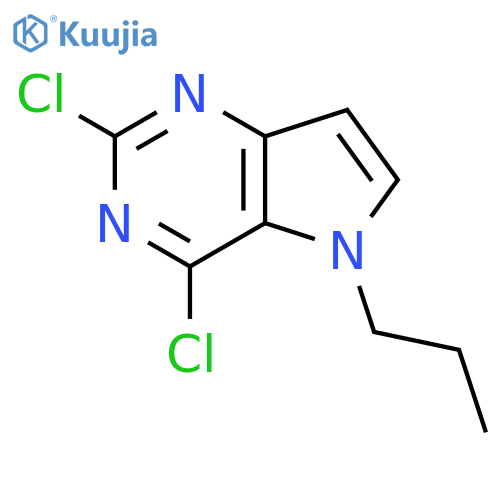 2,4-dichloro-5-propyl-5H-pyrrolo[3,2-d]pyrimidine structure