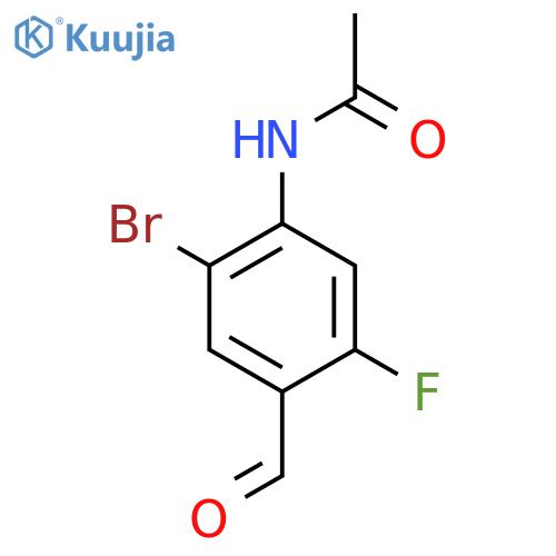 N-(2-Bromo-5-fluoro-4-formyl-phenyl)-acetamide structure