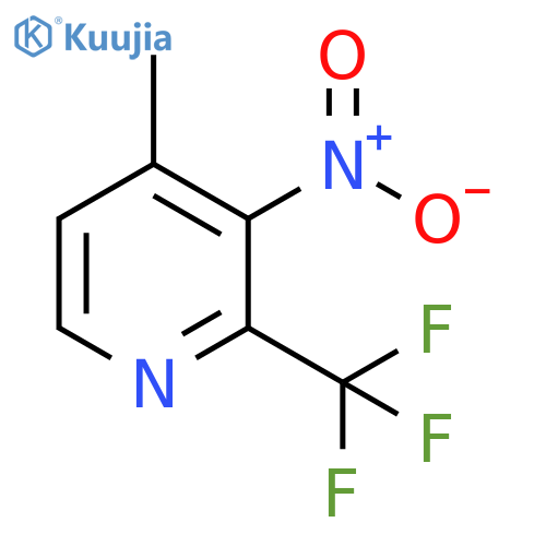 Pyridine, 4-methyl-3-nitro-2-(trifluoromethyl)- structure