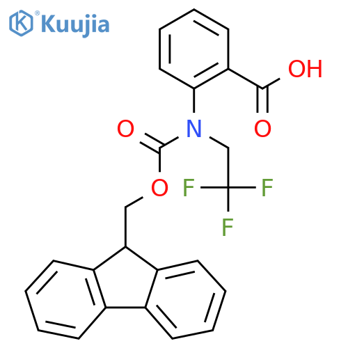 2-({[(9H-fluoren-9-yl)methoxy]carbonyl}(2,2,2-trifluoroethyl)amino)benzoic acid structure