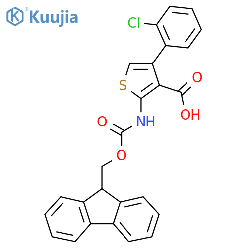 4-(2-chlorophenyl)-2-({[(9H-fluoren-9-yl)methoxy]carbonyl}amino)thiophene-3-carboxylic acid structure