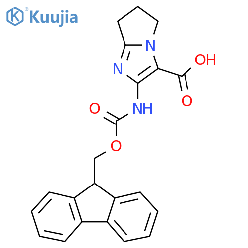2-({[(9H-fluoren-9-yl)methoxy]carbonyl}amino)-5H,6H,7H-pyrrolo[1,2-a]imidazole-3-carboxylic acid structure