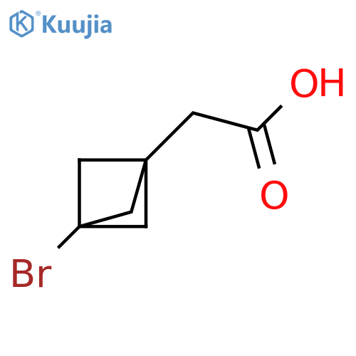 2-{3-bromobicyclo1.1.1pentan-1-yl}acetic acid structure