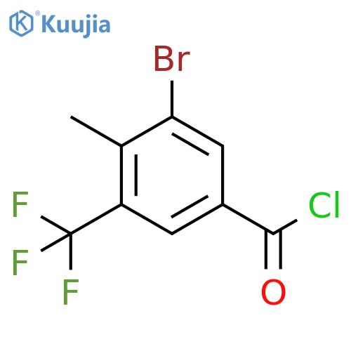3-Bromo-4-methyl-5-
(trifluoromethyl)benzoyl chloride structure