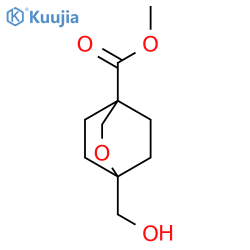 2-Oxabicyclo[2.2.2]octane-4-carboxylic acid, 1-(hydroxymethyl)-, methyl ester structure