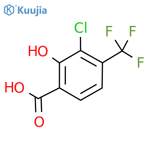 3-Chloro-2-hydroxy-4-(trifluoromethyl)benzoic acid structure