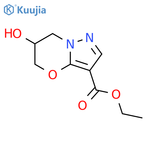 Ethyl 6,7-dihydro-6-hydroxy-5H-pyrazolo[5,1-b][1,3]oxazine-3-carboxylate structure