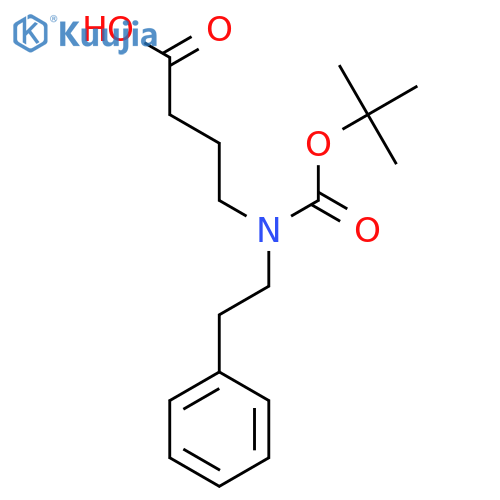 4-{(tert-butoxy)carbonyl(2-phenylethyl)amino}butanoic acid structure