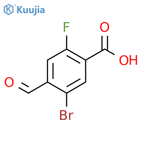 5-Bromo-2-fluoro-4-formylbenzoic acid structure