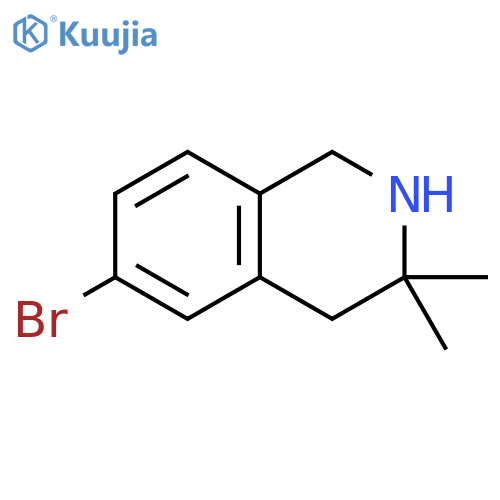 Isoquinoline, 6-bromo-1,2,3,4-tetrahydro-3,3-dimethyl- structure