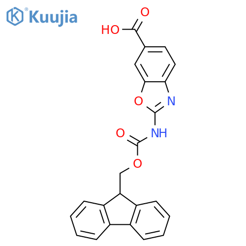 6-Benzoxazolecarboxylic acid, 2-[[(9H-fluoren-9-ylmethoxy)carbonyl]amino]- structure