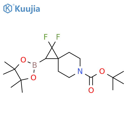 6-Boc-2,2-difluoro-6-aza-spiro[2.5]octane-1-boronic acid pinacol ester structure