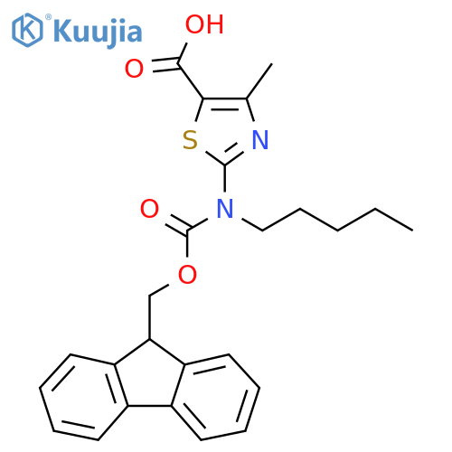 2-({[(9H-fluoren-9-yl)methoxy]carbonyl}(pentyl)amino)-4-methyl-1,3-thiazole-5-carboxylic acid structure