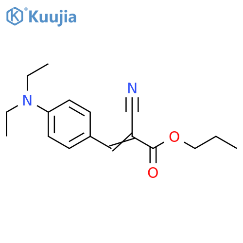 2-Propenoic acid, 2-cyano-3-[4-(diethylamino)phenyl]-, propyl ester structure