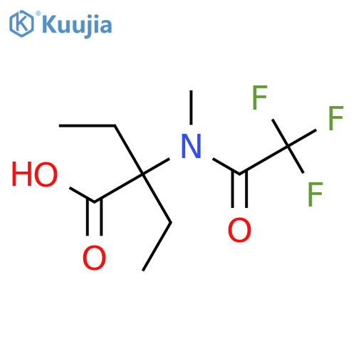 2-ethyl-2-(2,2,2-trifluoro-N-methylacetamido)butanoic acid structure