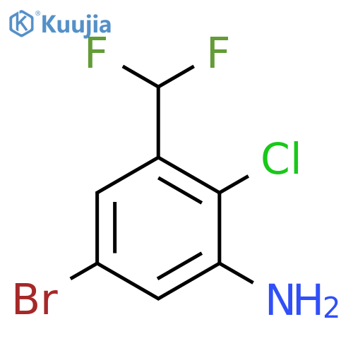 5-Bromo-2-chloro-3-(difluoromethyl)aniline structure