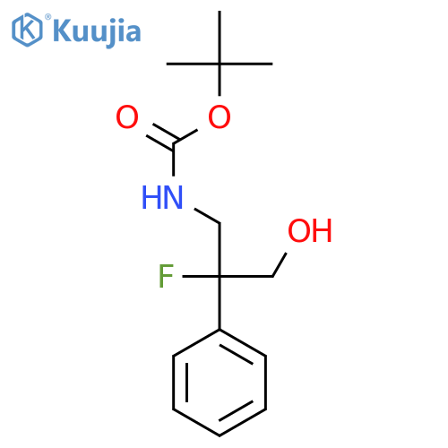 tert-butyl N-(2-fluoro-3-hydroxy-2-phenylpropyl)carbamate structure