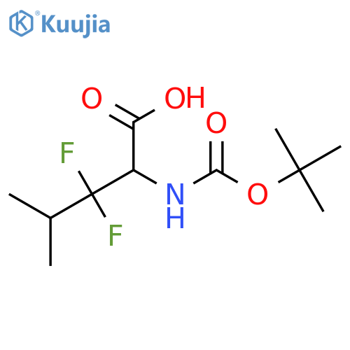2-{[(Tert-butoxy)carbonyl]amino}-3,3-difluoro-4-methylpentanoic acid structure
