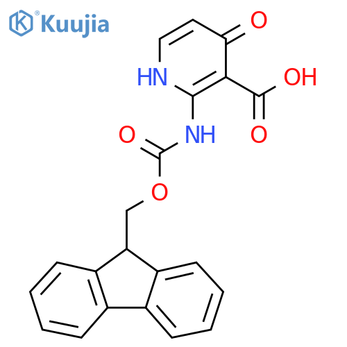 2-({[(9H-fluoren-9-yl)methoxy]carbonyl}amino)-4-hydroxypyridine-3-carboxylic acid structure