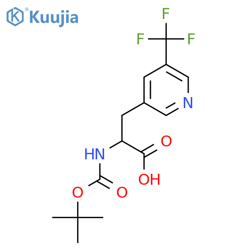 2-{[(Tert-butoxy)carbonyl]amino}-3-[5-(trifluoromethyl)pyridin-3-yl]propanoic acid structure