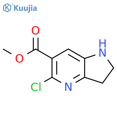 methyl 5-chloro-1H,2H,3H-pyrrolo3,2-bpyridine-6-carboxylate structure