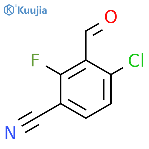 4-Chloro-2-fluoro-3-formylbenzonitrile structure