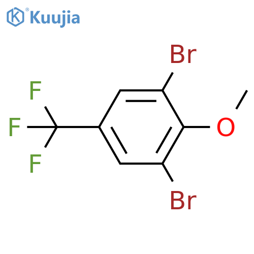 1,3-Dibromo-2-methoxy-5-(trifluoromethyl)benzene structure
