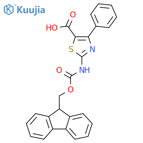 2-({[(9H-fluoren-9-yl)methoxy]carbonyl}amino)-4-phenyl-1,3-thiazole-5-carboxylic acid structure