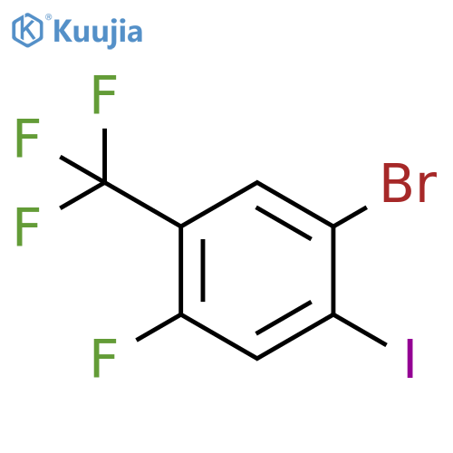 Benzene, 1-bromo-4-fluoro-2-iodo-5-(trifluoromethyl)- structure