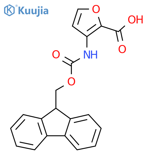 3-({(9H-fluoren-9-yl)methoxycarbonyl}amino)furan-2-carboxylic acid structure