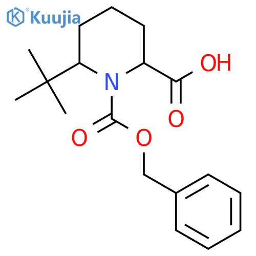 1-[(Benzyloxy)carbonyl]-6-tert-butylpiperidine-2-carboxylic acid structure