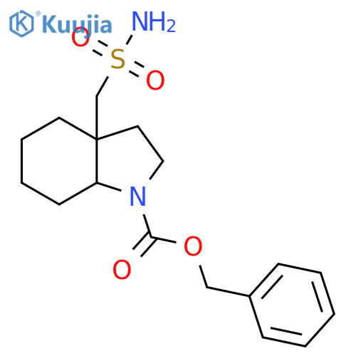 benzyl 3a-(sulfamoylmethyl)-octahydro-1H-indole-1-carboxylate structure