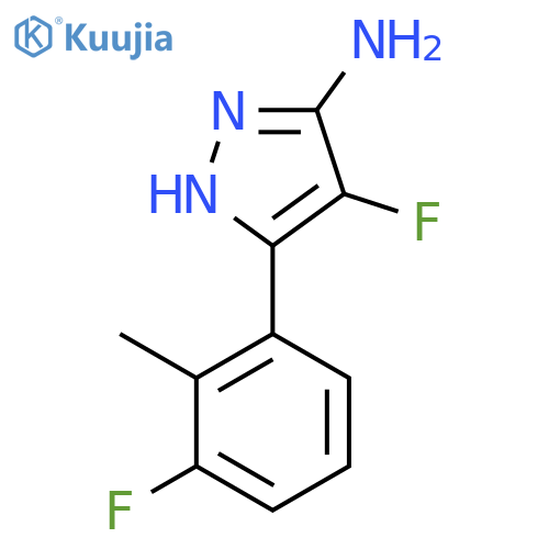 4-fluoro-3-(3-fluoro-2-methylphenyl)-1H-pyrazol-5-amine structure
