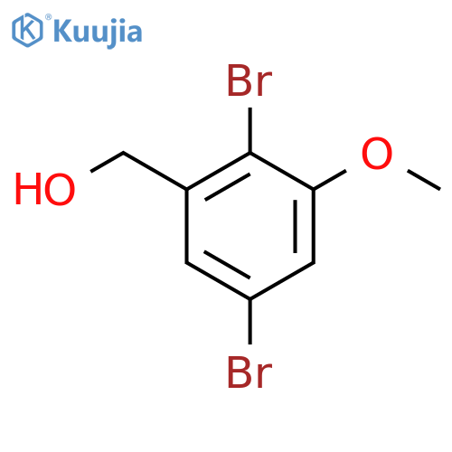 (2,5-Dibromo-3-methoxy-phenyl)methanol structure